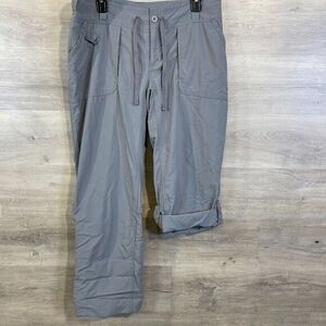 The North Face Womens Roll‎ Up Pants Size 12 Hiking Gorpcore Outdoor Trail Gray